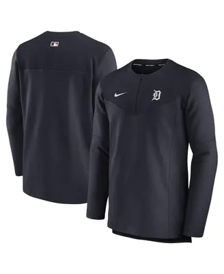 Men's Nike Navy Detroit Tigers Authentic Collection Game Time Performance Half-Zip Top