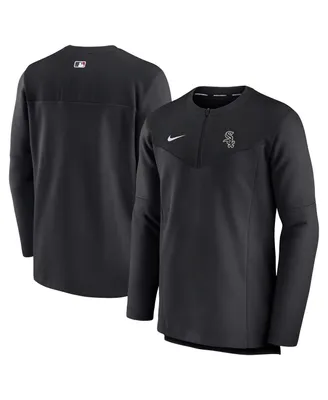 Men's Nike Black Chicago White Sox Authentic Collection Game Time Performance Half-Zip Top