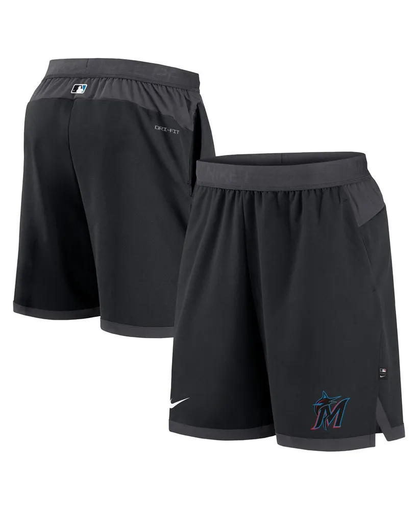 Men's Nike Black Miami Marlins Authentic Collection Flex Vent Performance Shorts