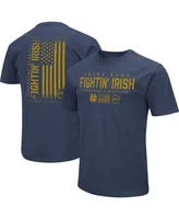 Men's Colosseum Navy Notre Dame Fighting Irish Oht Military-Inspired Appreciation Flag 2.0 T-shirt