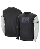 Men's Nike Black, Heather Gray Phoenix Suns Courtside Versus Force & Flight Pullover Sweatshirt