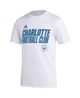 Men's adidas White Charlotte Fc Team Jersey Hook Aeroready T-shirt