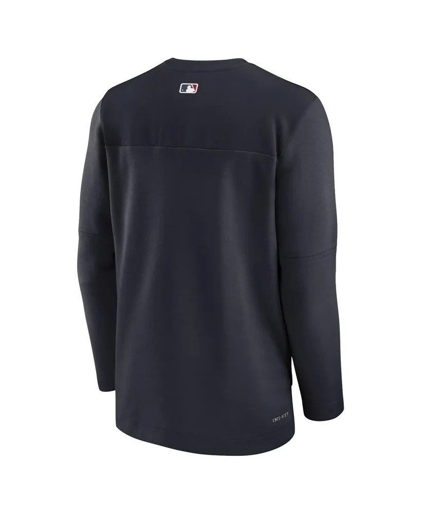 Men's Nike Navy Detroit Tigers Authentic Collection Game Time Performance Half-Zip Top