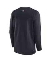 Men's Nike Navy Detroit Tigers Authentic Collection Game Time Performance Half-Zip Top