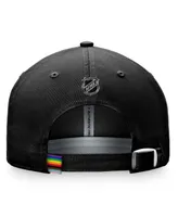 Men's Fanatics Black New York Islanders Team Logo Pride Adjustable Hat