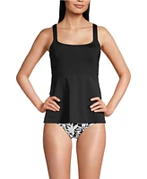 Lands' End Women's Long Flutter Tankini Top