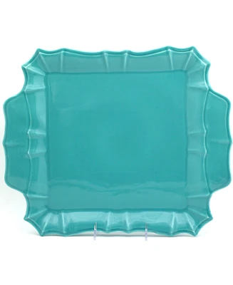 Euro Ceramica Chloe Square Platter with Handles