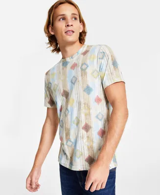 Sun + Stone Men's Cotton Geo-Print T-Shirt, Created for Macy's