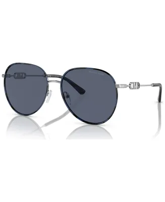 Michael Kors Women's Polarized Sunglasses, Empire Aviator - Silver