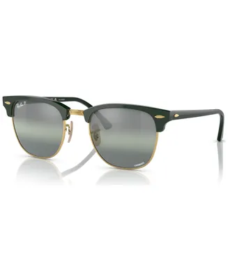 Ray-Ban Unisex Polarized Sunglasses, Clubmaster Chromance