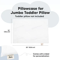 KeaBabies Toddler Pillowcase for 14X20 Pillow, Organic Toddler Pillow Case, Travel Pillow Case Cover
