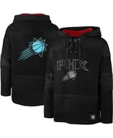 Men's '47 Brand Black Phoenix Suns 2022/23 Pregame Mvp Lacer Pullover Hoodie - City Edition
