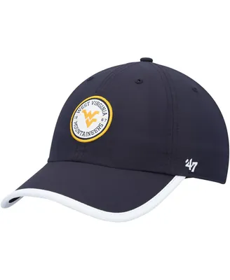 Men's '47 Brand Navy West Virginia Mountaineers Microburst Clean Up Adjustable Hat