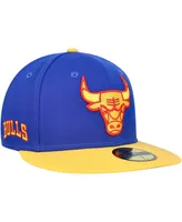 Men's New Era Blue Chicago Bulls Side Patch 59FIFTY Fitted Hat