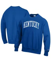 Men's Champion Royal Kentucky Wildcats Arch Reverse Weave Pullover Sweatshirt