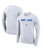 Men's and Women's Nike White Saint Louis Billikens 2023 On Court Bench Long Sleeve T-shirt