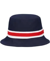 Men's '47 Brand Navy New England Patriots Striped Bucket Hat