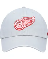 Men's '47 Brand Gray Detroit Red Wings Team Clean Up Adjustable Hat