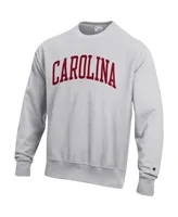 Men's Champion Heathered Gray South Carolina Gamecocks Arch Reverse Weave Pullover Sweatshirt