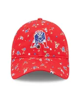 Women's New Era Red New England Patriots Floral 9TWENTY Adjustable Hat