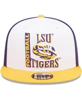 Men's New Era White, Purple Lsu Tigers Retro Sport 9FIFTY Snapback Hat