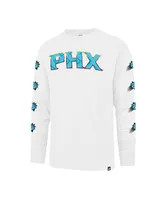 Men's '47 Brand White Phoenix Suns City Edition Downtown Franklin Long Sleeve T-shirt