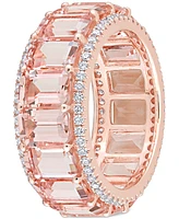 Morganite (8-3/4 ct. t.w.) & Diamond (5/8 Eternity Band 14k Rose Gold