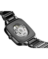 Rado Unisex Swiss Automatic True Square Skeleton High-Tech Ceramic Bracelet Watch 38mm