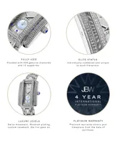 Jbw Women's Mink Platinum Series Silver-Tone Stainless Steel Watch, 28mm