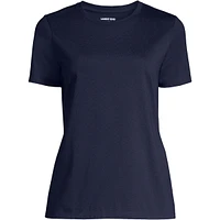 Lands' End Women's Relaxed Supima Cotton Short Sleeve Crewneck T-Shirt