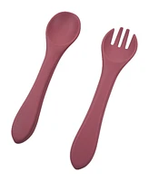 Tiny Teethers Designs Baby Girls Silicone Tableware, 3 Piece Set