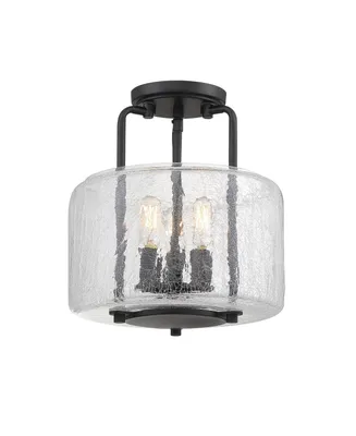 Savoy House Avalon 3-Light Semi-Flush Ceiling Light in Black