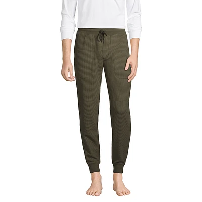 Lands' End Men's Waffle Jogger Pajama Pants