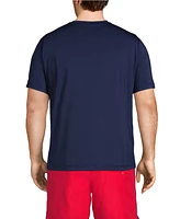 Lands' End Big & Tall Short Sleeve Upf 50 Swim Tee Rash Guard