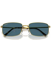 Ray-Ban Unisex Polarized Sunglasses, RB3717 - Gold