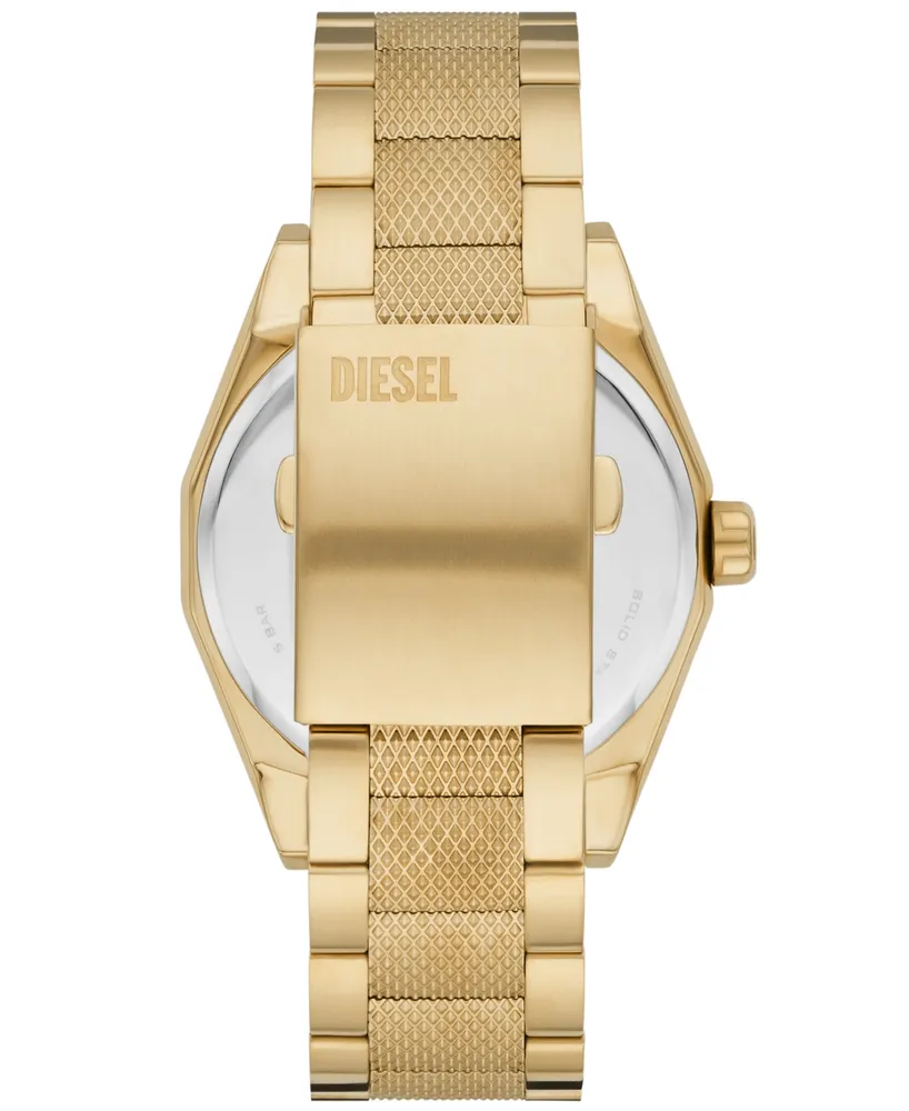 Diesel Men's Scraper Quartz Gold-Tone Stainless Steel Watch 43mm