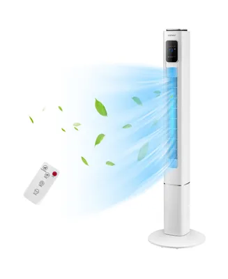 Portable 48'' Oscillating Standing Tower Fans w/3 Speeds Remote Control Bladeless