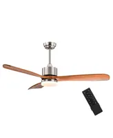 Costway 52'' Ceiling Fan with Led Light Reversible Ceiling Fan w/ Adjustable Temperature