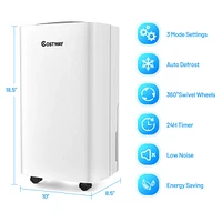 Pints 1500 Sq. Ft Portable Dehumidifier For Medium To Large Spaces
