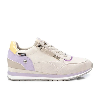 Xti Women's Casual Sneakers By Beige With Multicolor Accent