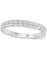 Diamond Milgrain Band (1/2 ct. t.w.) 14k White or Yellow Gold