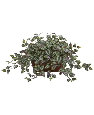 Nearly Natural Wandering Jew Artificial Plant in Decorative Planter