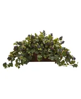 Nearly Natural Grape Leaf Artificial Plant in Decorative Planter