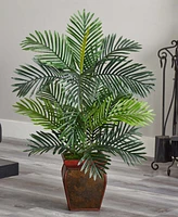 Nearly Natural 3' Paradise Palm Artificial Tree in Decorative Planter