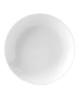 Fitz and Floyd Everyday Whiteware Coupe Dinner Plate 4 Piece Set