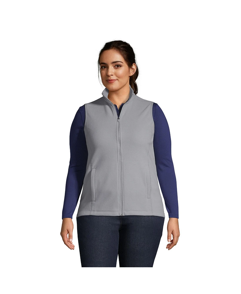 Lands' End Plus Size Thermacheck 100 Fleece Vest