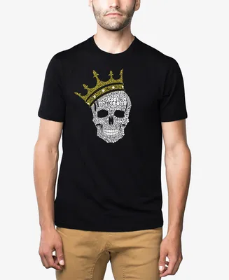 La Pop Art Men's Short Sleeve Premium Blend Brooklyn Crown Word T-shirt
