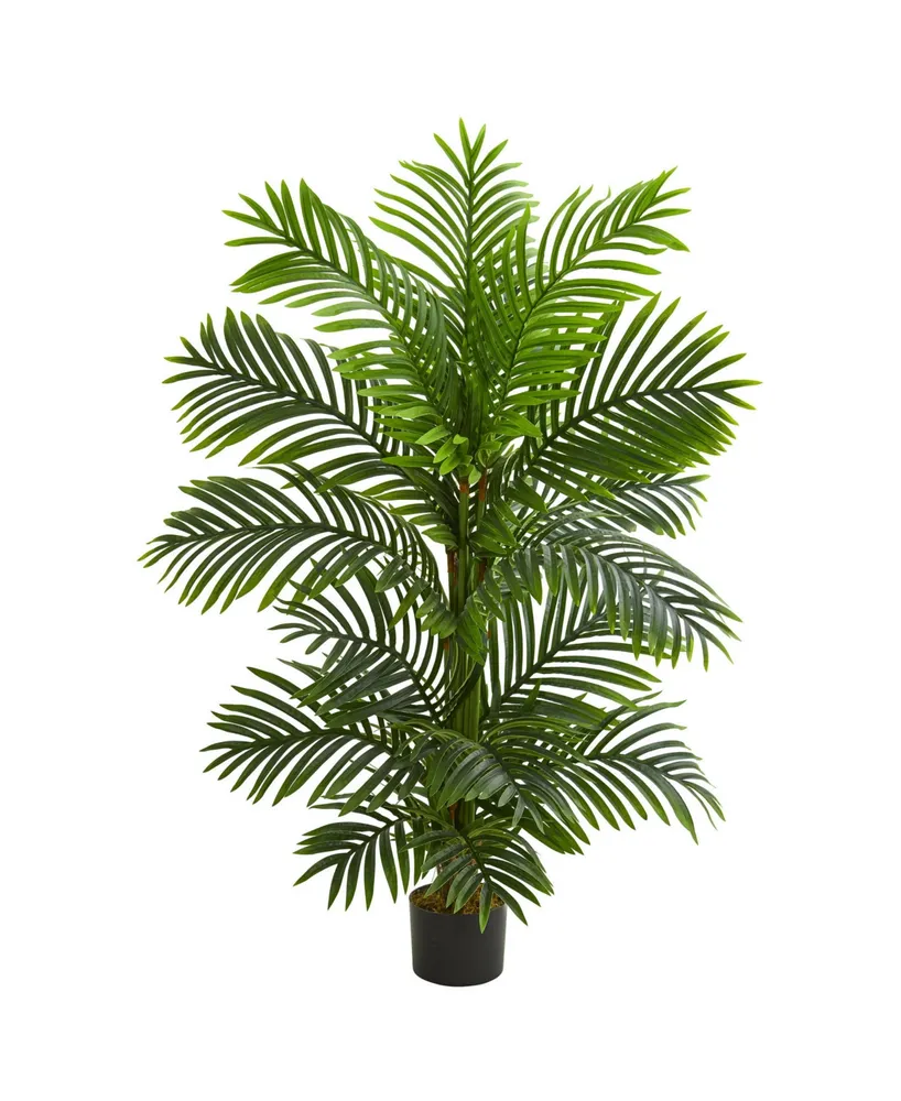 4.5' Bamboo Artificial Tree in White Tower Planter, Color: Green - JCPenney