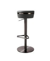 Tov Furniture Astro Woven Leather Adjustable Stool