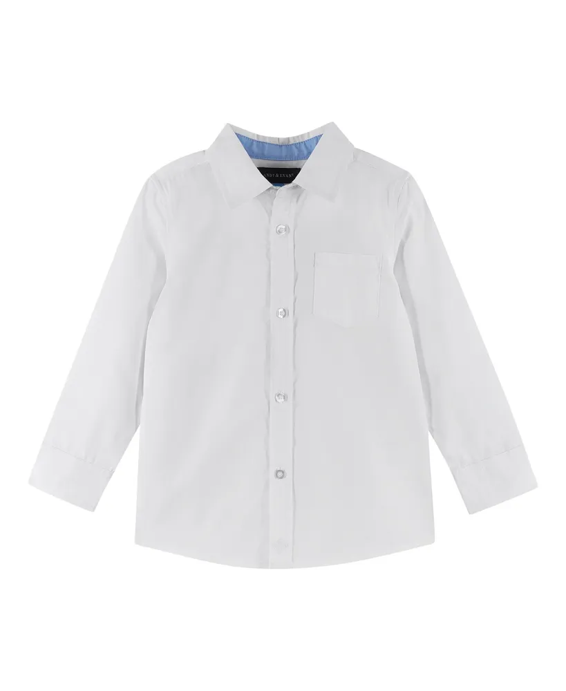 Toddler/Child Boys White Poplin Button-down Shirt